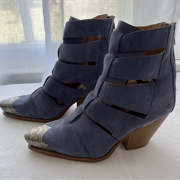 FREE PEOPLE Women’s BRAYDEN Fisherman Western Booties Snip Toe New Size 6 - Picture 8 of 12